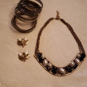 Vintage neclace, Bracelet,Earrings